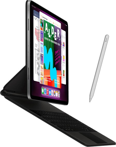 Apple Pencil und Magic Keyboard