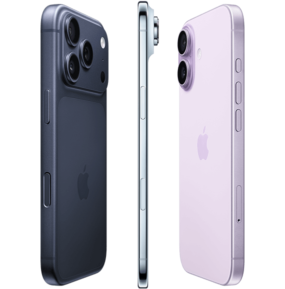 Abbildung der iPhone Produktfamilie: iPhone 17 Pro, iPhone Air und iPhone 17