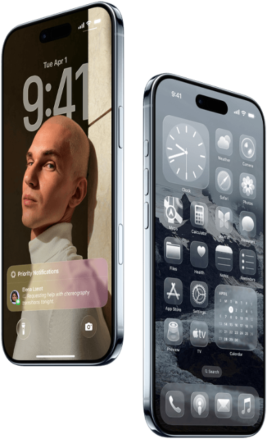 Zwei Bildschirme zeigen unterschiedliche Widgets Zwei Bildschirme zeigen unterschiedliche Widgets