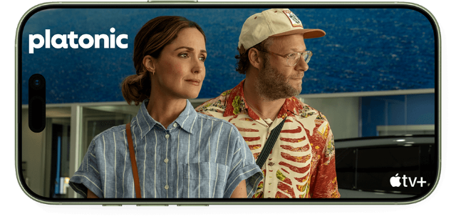 Batterie iPhone 17, Vorderansicht, zeigt die Apple TV+ Serie Platonic