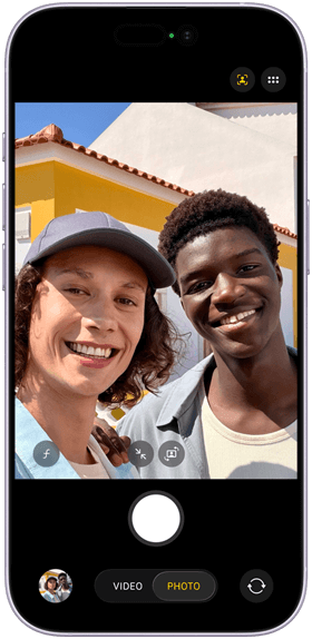 Frontkamera iPhone 17, Vorderansicht, Feature Automatische Ausrichtung für Fotos