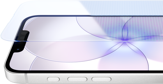 iPhone 17e, Vorderseite mit Ceramic Shield 2, Seite, Weiß, Tasten: Action, Lautstärke