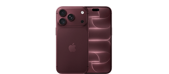 Produktabbildung iPhone 18 Pro in Burgundy - Vorder- und Rückansicht