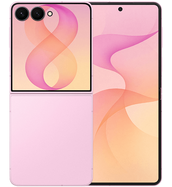 Produktabbildung Samsung Galaxy Flip8 - Vorder- und Rückansicht.