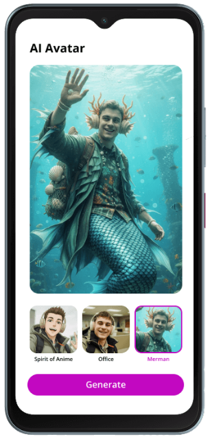 T Phone 3 Frontalansicht Bildschirm zeigt AI Avatar Einstellungen T Phone 3 Frontalansicht Bildschirm zeigt AI Avatar Einstellungen