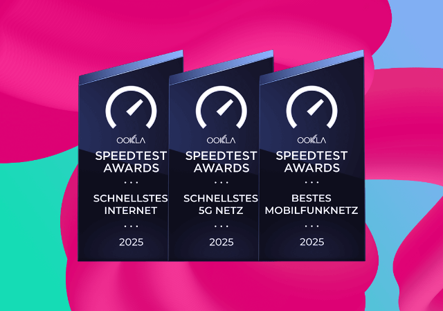 Ookla Siegel 2025 OOKLA Testsieger: Schnellstes Internet, schnellstes 5G Netz und bestes Mobilfunknetz 2025