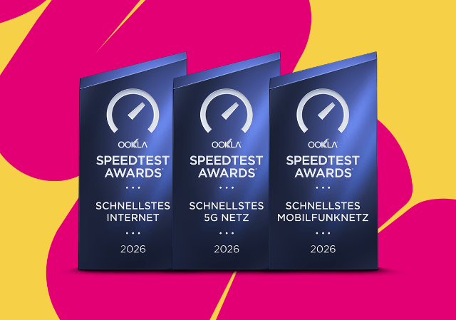 OOKLA Siegel 2026 - Schnellstes Internet, Schnellstes 5G Netz und Schnellstes Mobilfunknetz