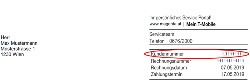 Magenta Musterrechnung