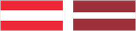 Österreich, Lettland Flagge